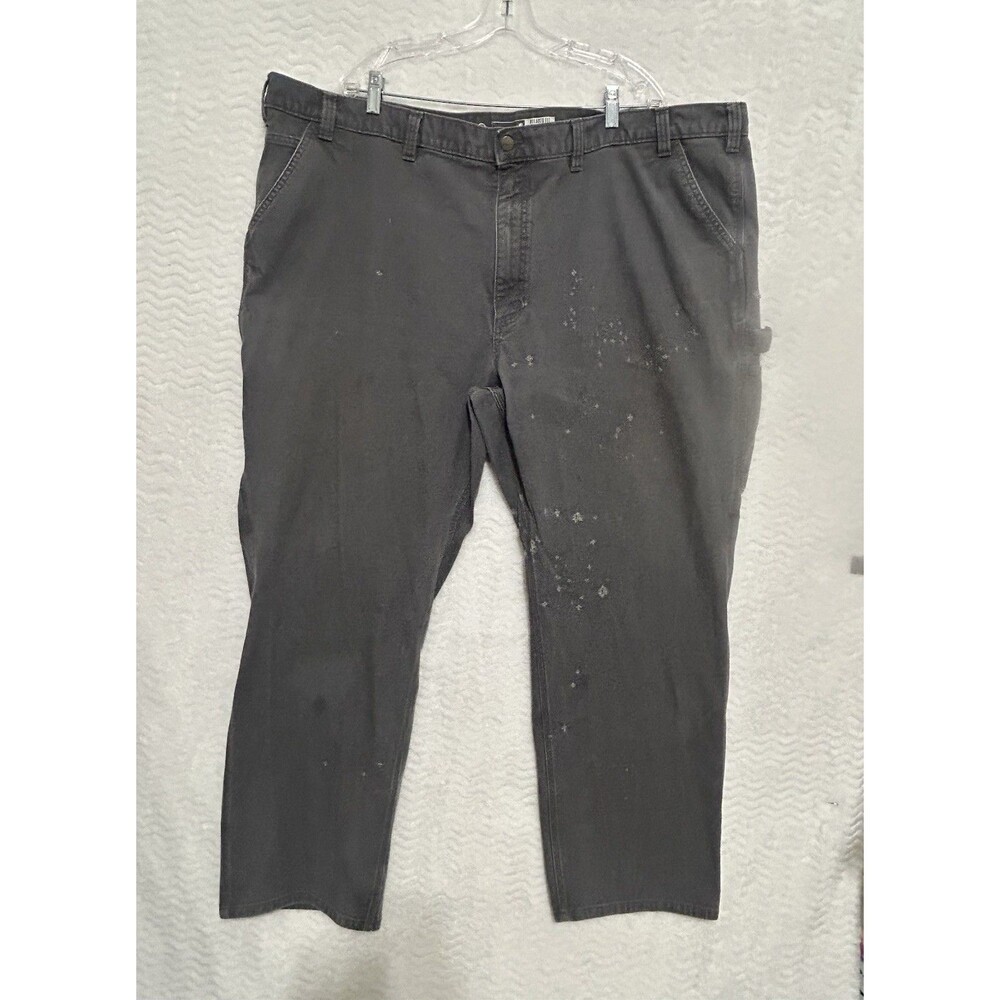 Thrashed Carhartt Carpenter Jeans Gray Distressed Grunge 52x33 (Fits‎ 50x32)